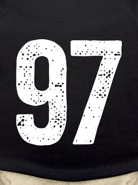 97 Numbers White