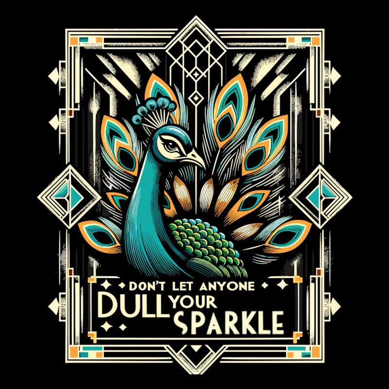 Paon Art déco : Splendeur élégante