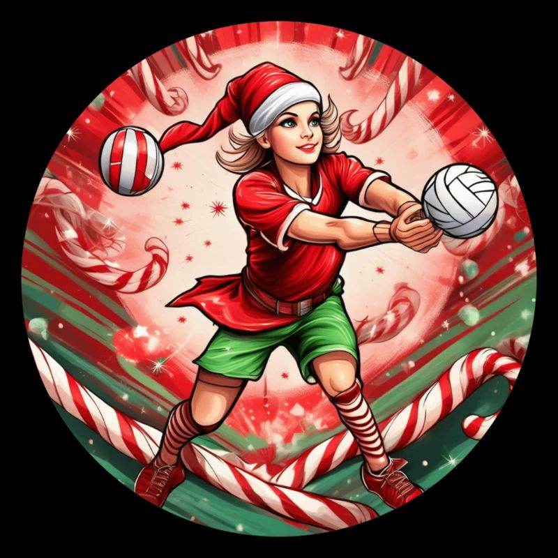 Volley-ball des elfes de Noël