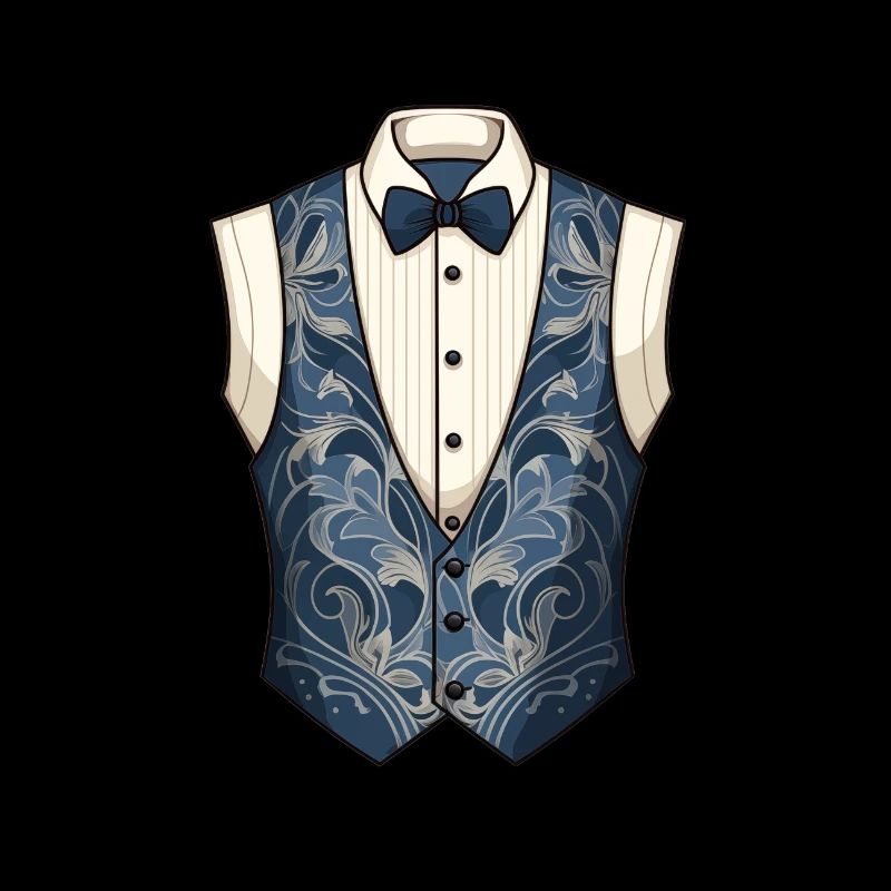 Anzug Ober Kellner Oper Weste