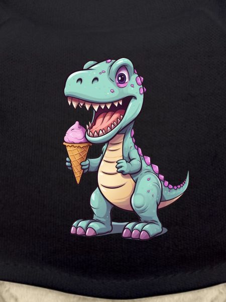 Dino eats cream