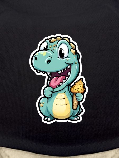 Dino eats cream