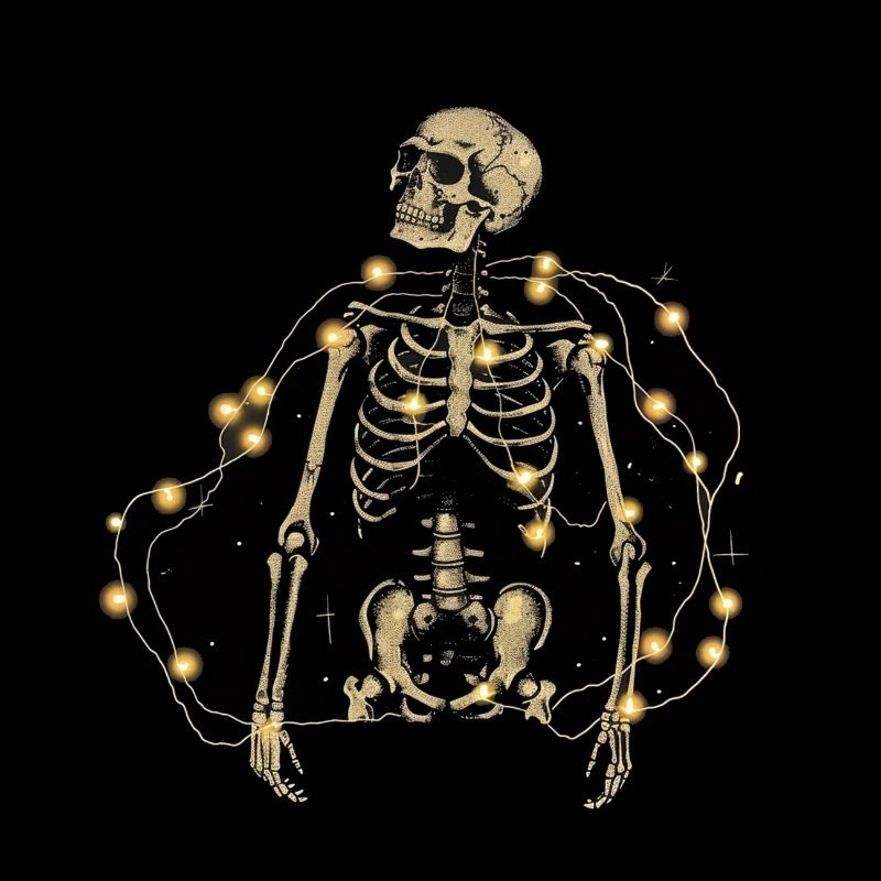 Skelett Lichter Knochen Totenkopf
