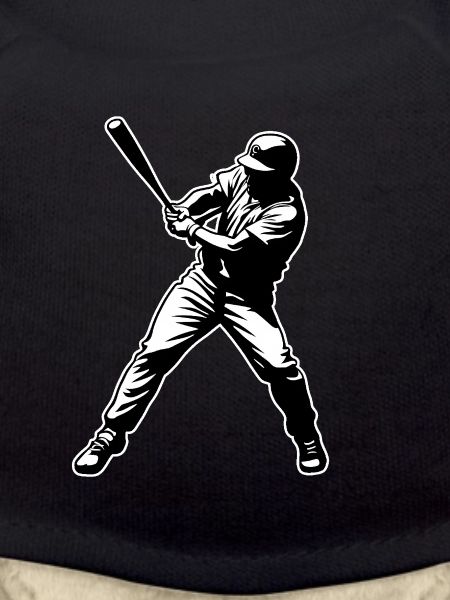 Baseball player black white