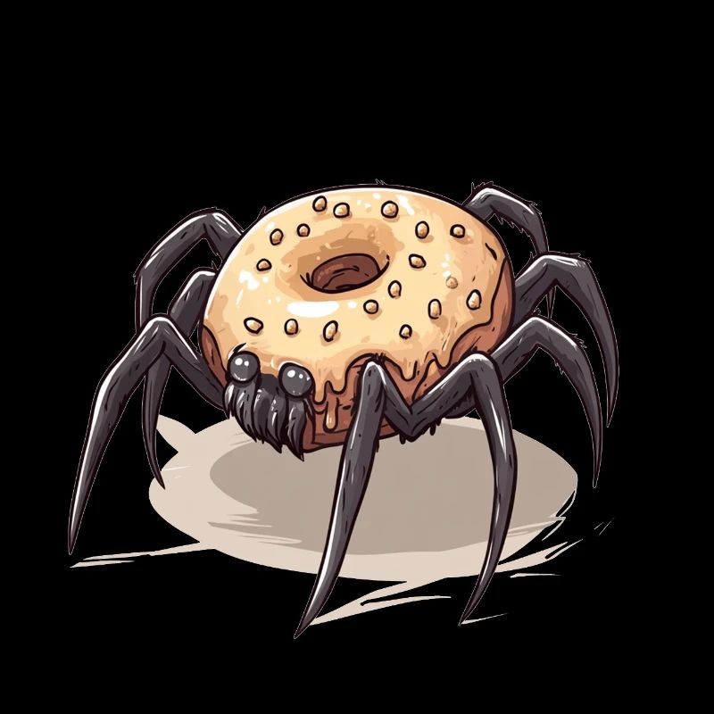 Donut Spider Funny Creative Motif
