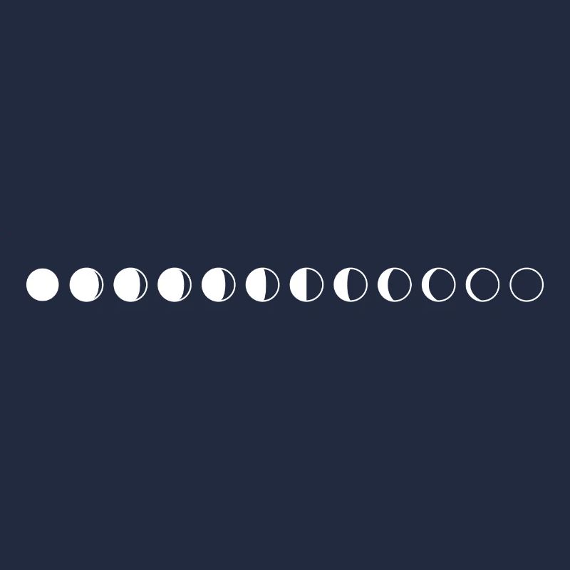 Moon phases circles