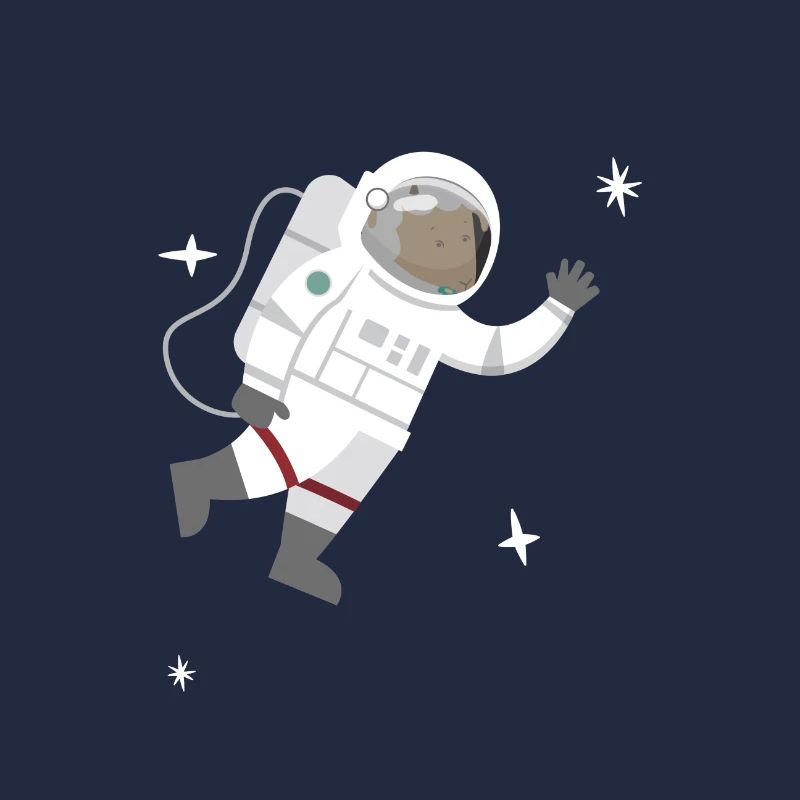 Astronauts Sheep Stars Children's Motif