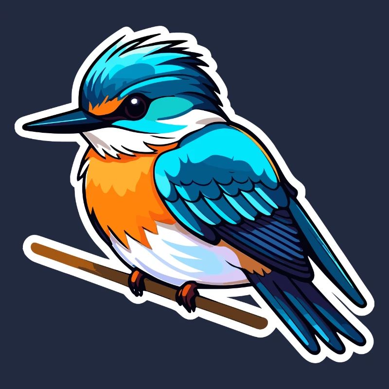 Eisvogel Vogel Zeichnung