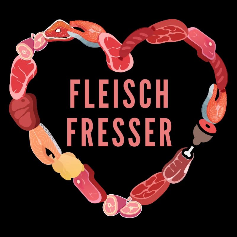 Fleisch Fresser Design Meat Fisch Wurst Herz