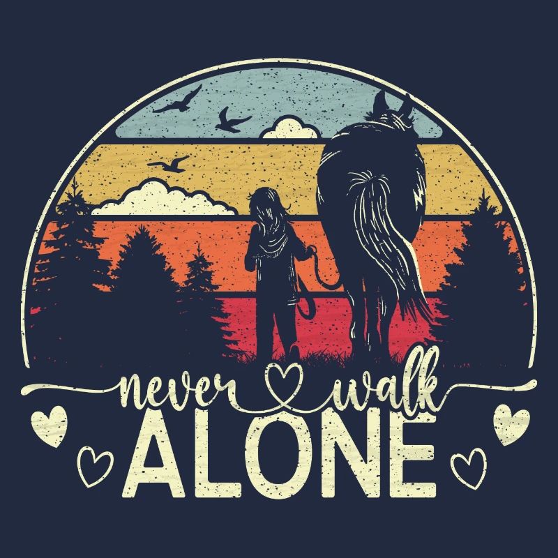 Never walk alone - Cheval de style vintage