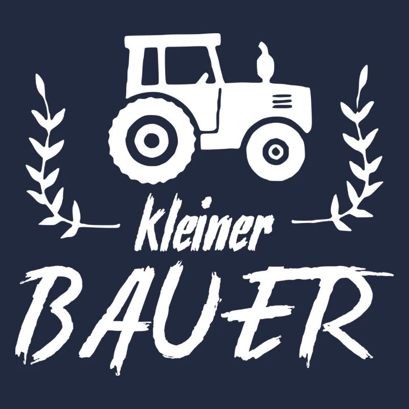 Kleiner Bauer mit Traktor