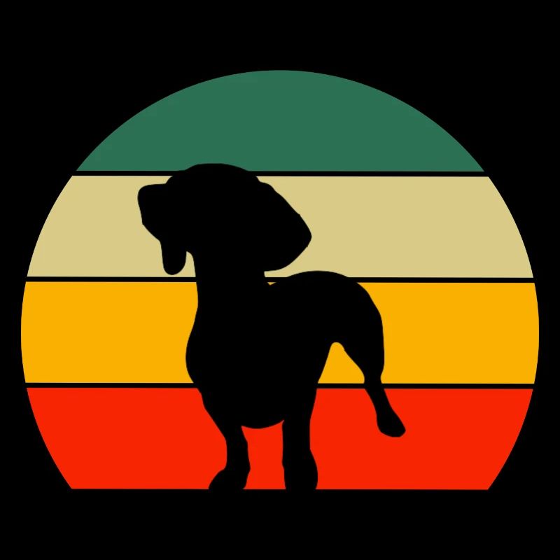 Hundeliebhaber Hunde Geschenk Retro Dackel