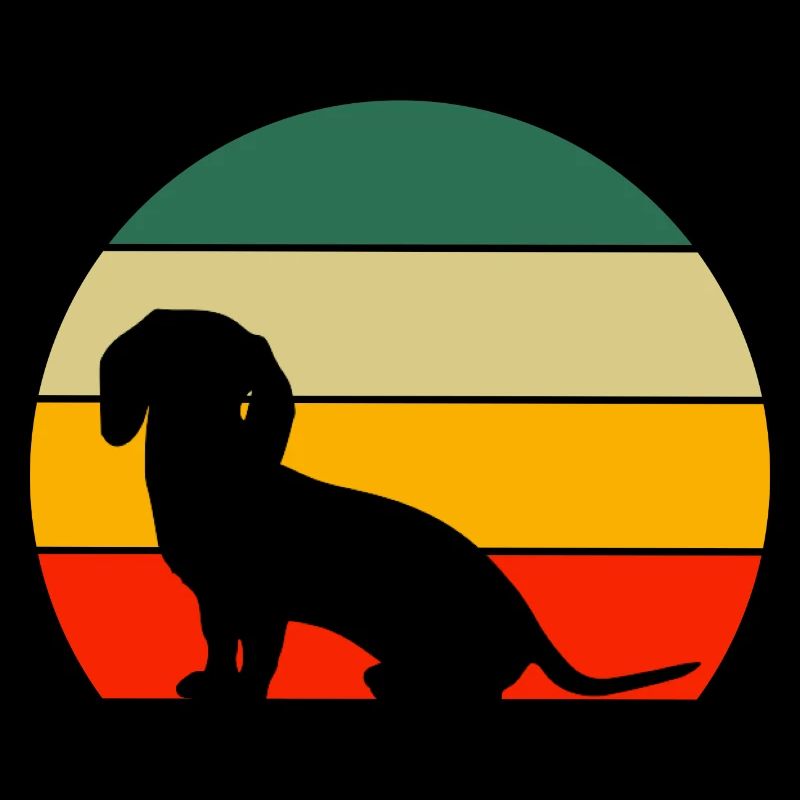 Hundeliebhaber Hunde Geschenkidee Retro Dackel
