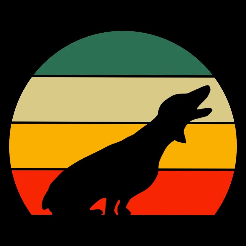 Hundehalter Haustier Hunde Geschen Retro Dackel