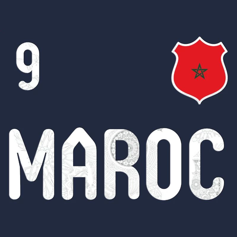 Marokko T-Shirt mit der Nummer 9