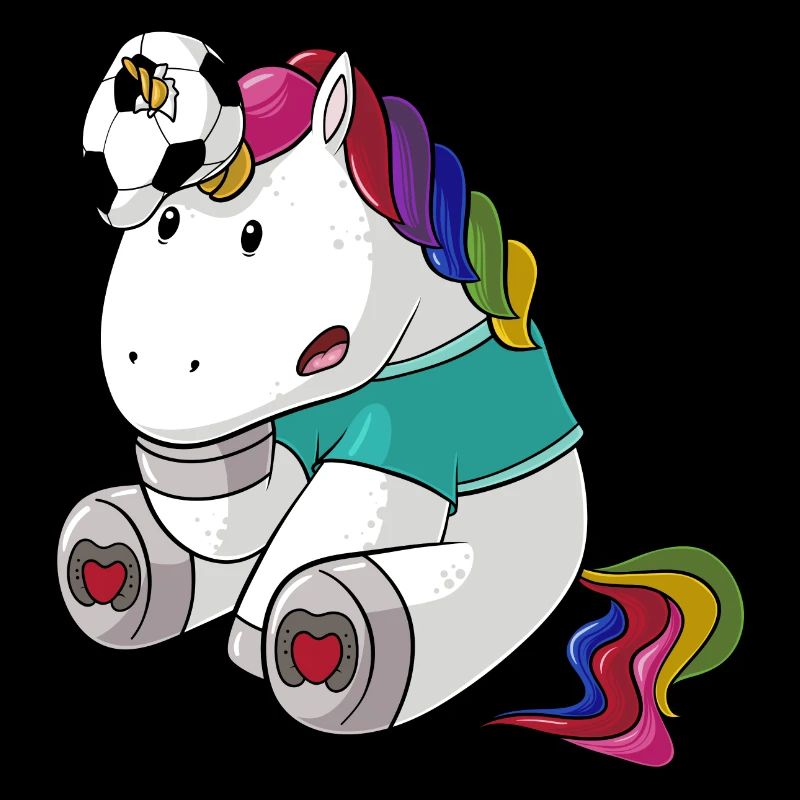 Kopfball Comic Einhorn