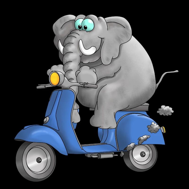 Motorroller Cartoon Comic