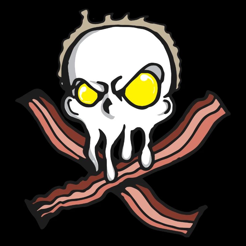 Egg Bacon Breakfast Brunch Fried Egg Pirate Gift