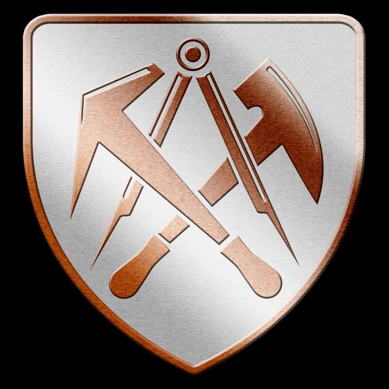 Dachdecker Wappen Schild in 3D