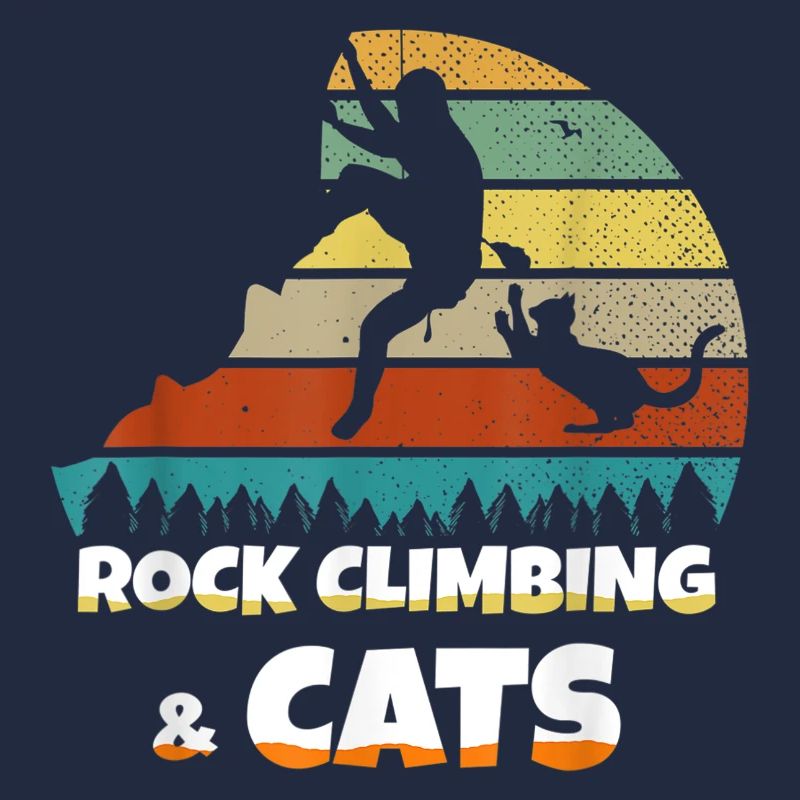 Rock Climbing Cat Grimage Chat Cadeau Hobby