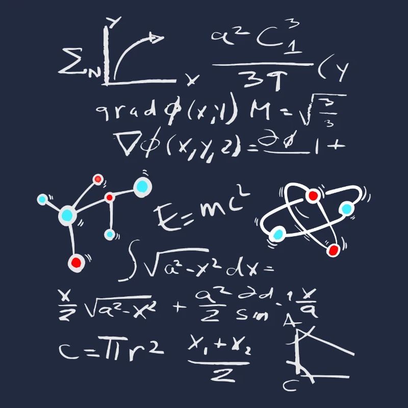 Physik Mathe Formel mit Atome und Moleküle