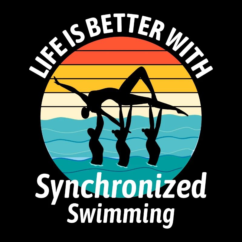 Synchro Swim Swimmer Synchronized Swimming Vintage