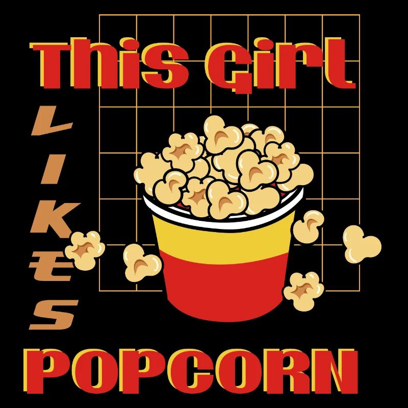 Mädchen mag Popcorn Leckerer Popcorn-Esser