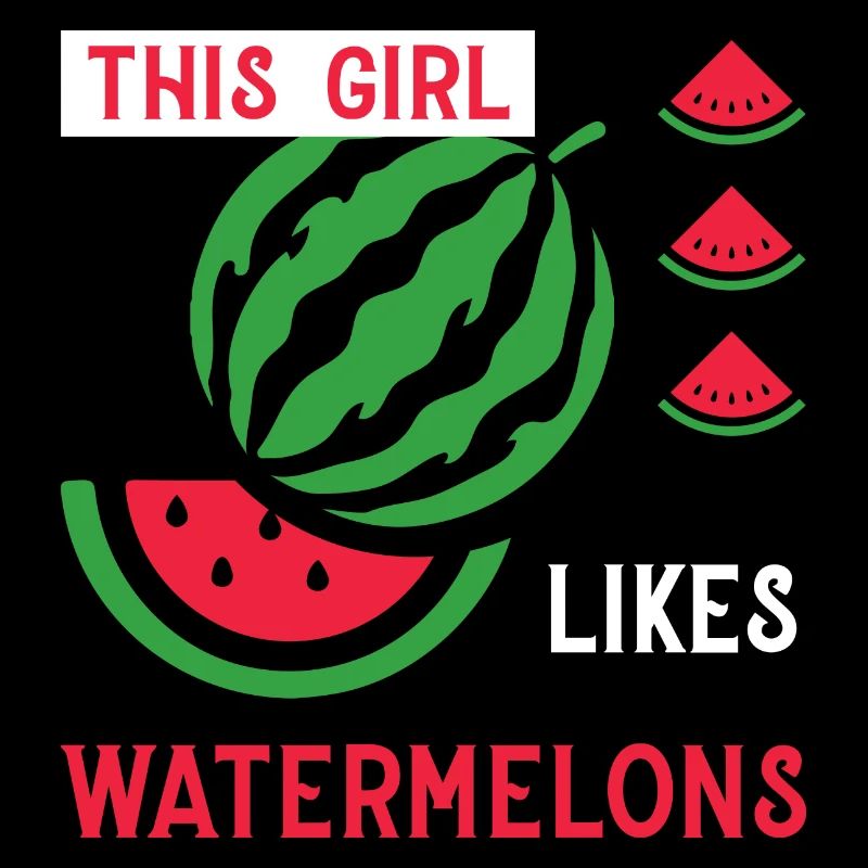Fille aime les melons Fruits de pastèque d'été