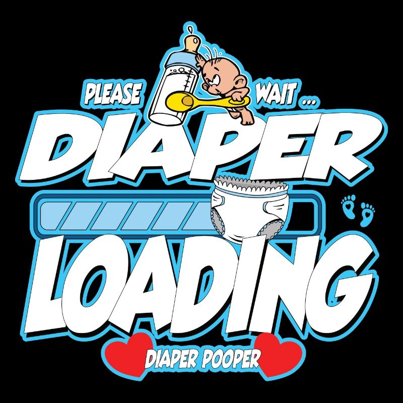 diaper pooper Windel wird beladen Junge Geschenk