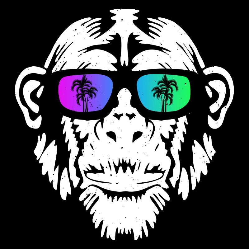 Monkey Affe Urlaub Sonnenbrille Gute Laune Musik A