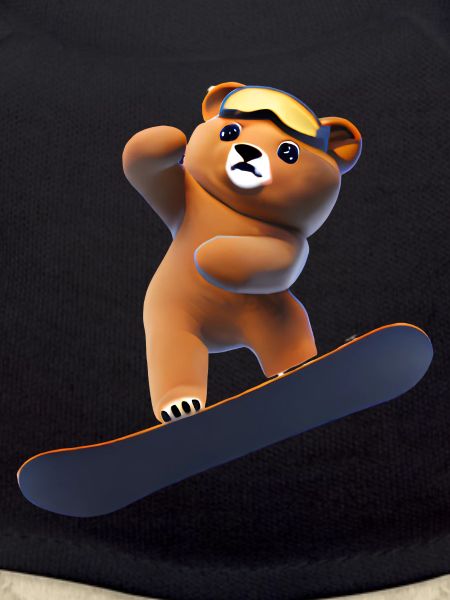 Snowboarding Bear