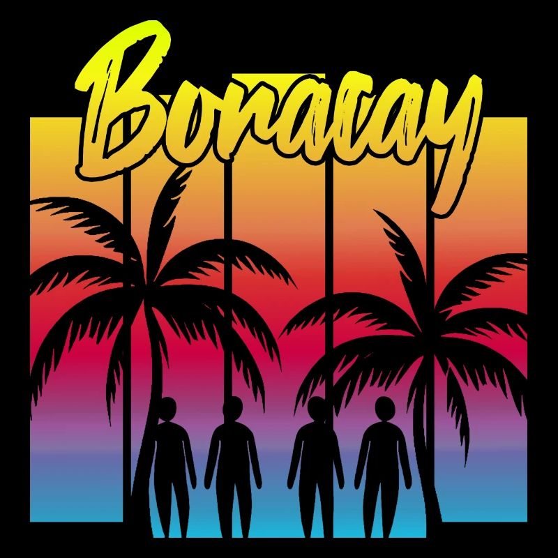 Coucher de soleil en famille à Boracay