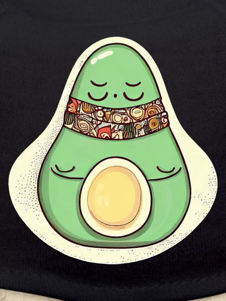 Meditating Avocado Hippie Relaxation