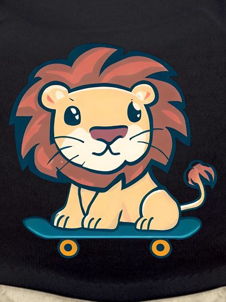 Lion on skateboard