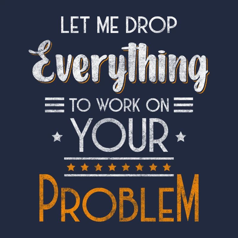 Problèmes Fun Black Humor Devise