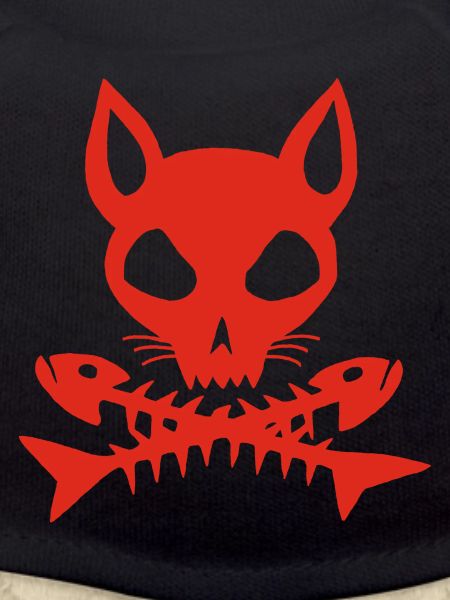 Red cat skull