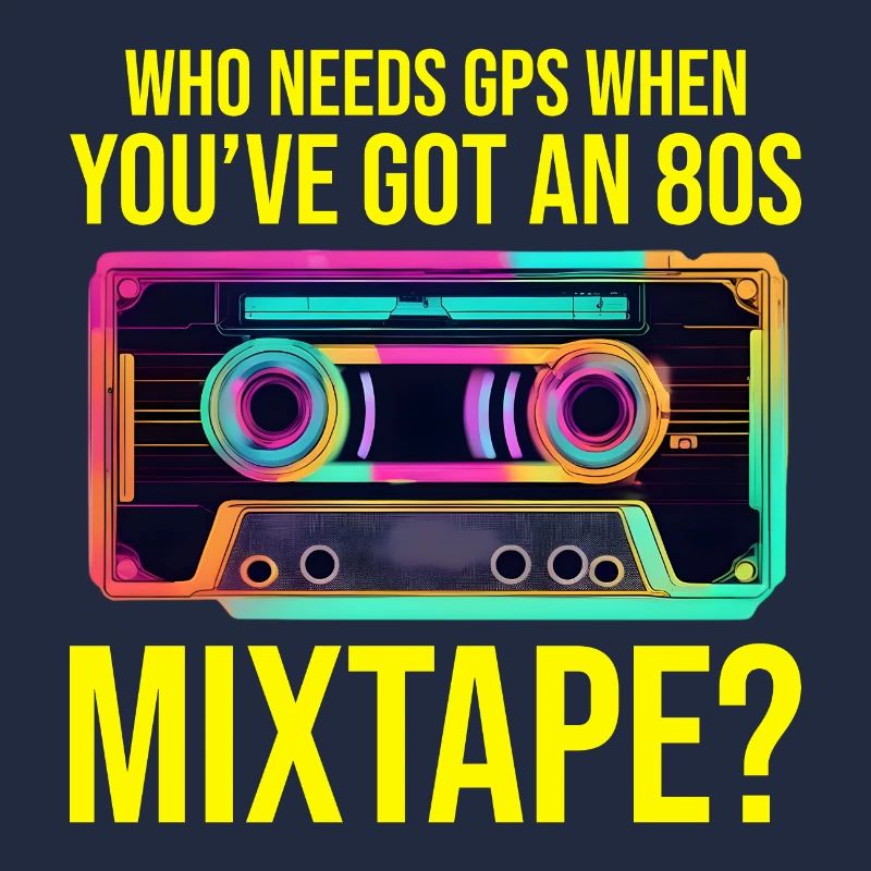 Neon '80s Cassette Tape: Nostalgic Retro Vibes