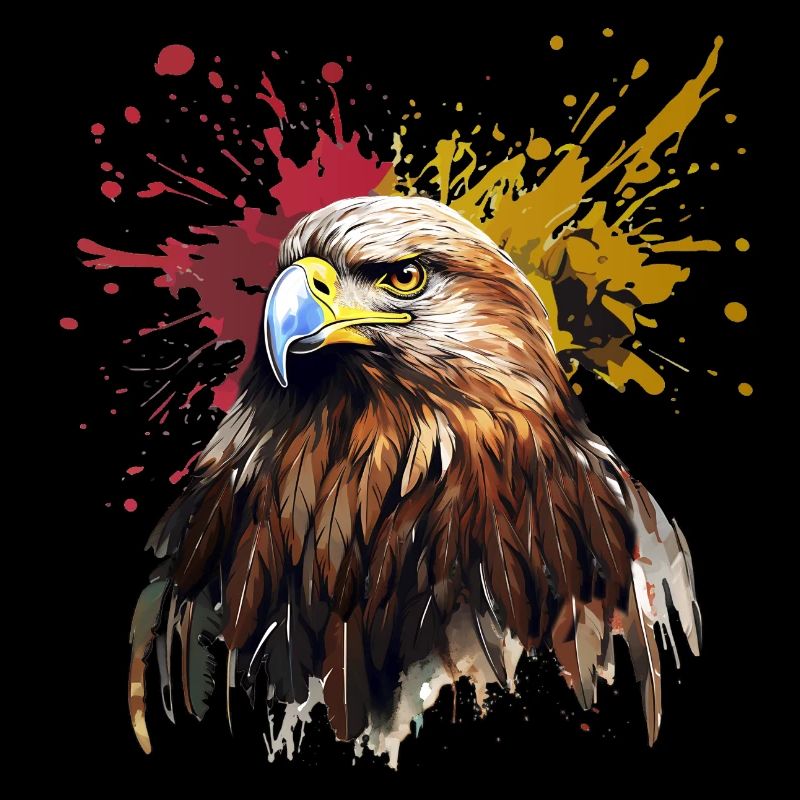 Adlerkopf Farbkleckse National deutscher Adler