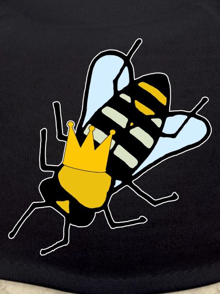 Queen bee with crown