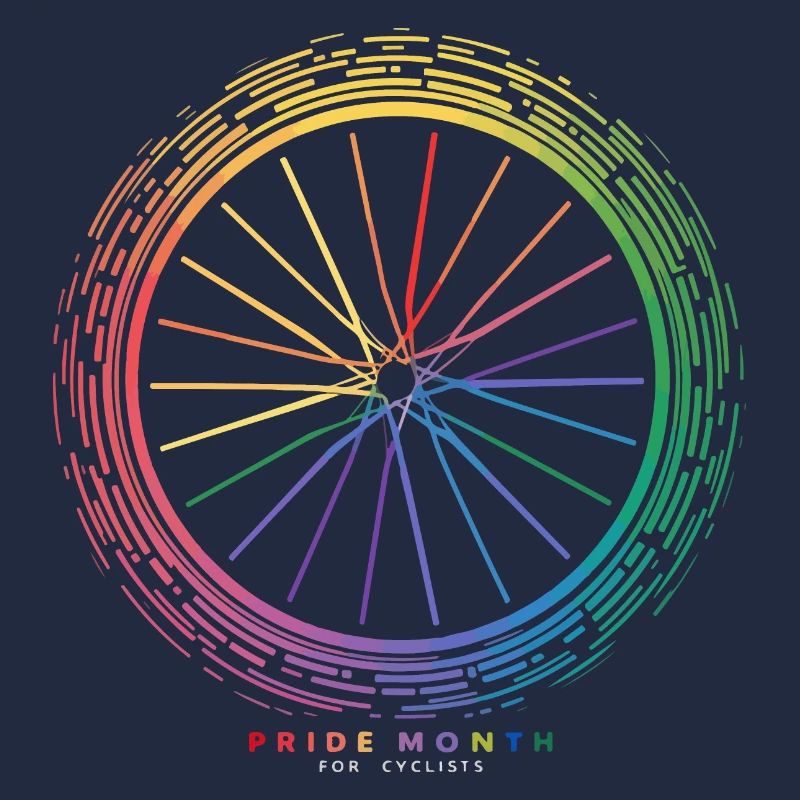 Conception de roue de vélo arc-en-ciel vibrant