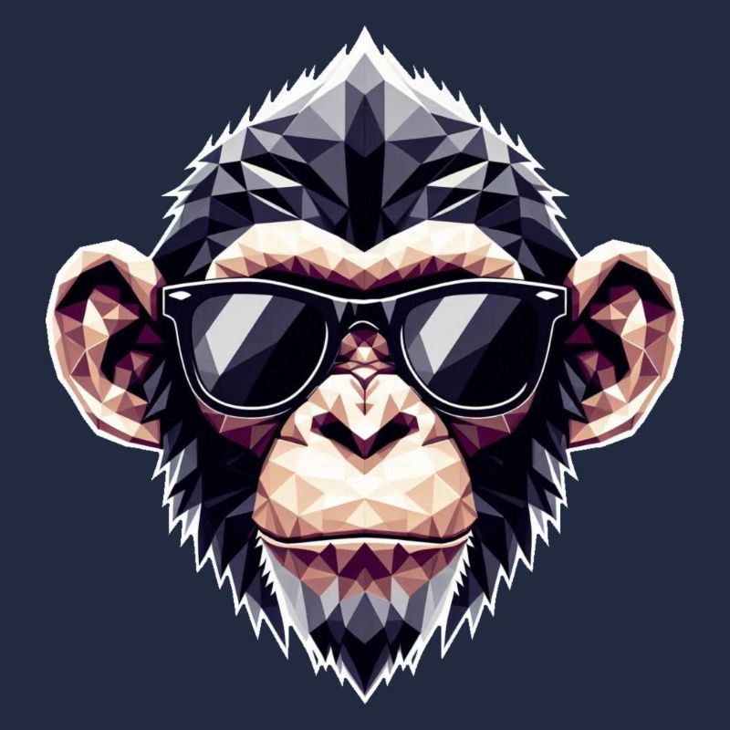 Affe Brille Polygon