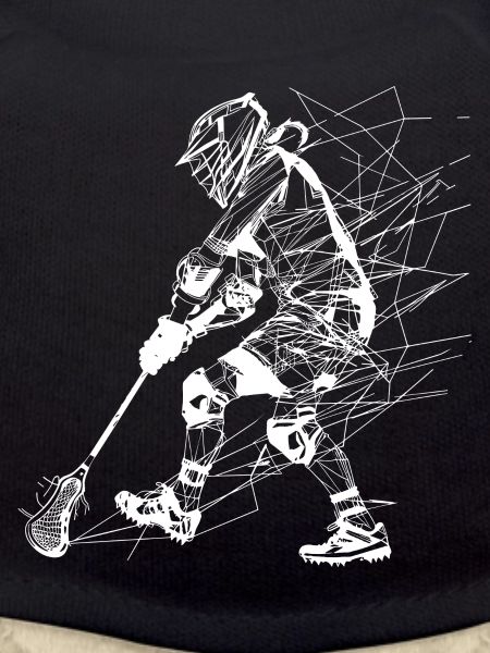 Lacrosse Player Line Art