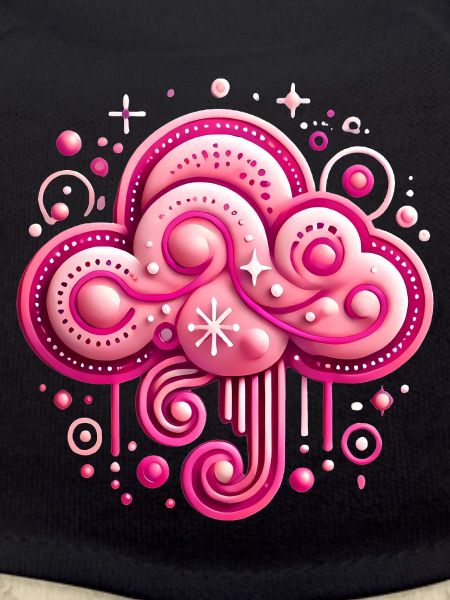Whimsical Pink Cloud Design