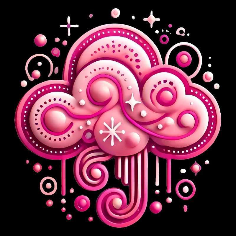 Whimsical Pink Cloud Design
