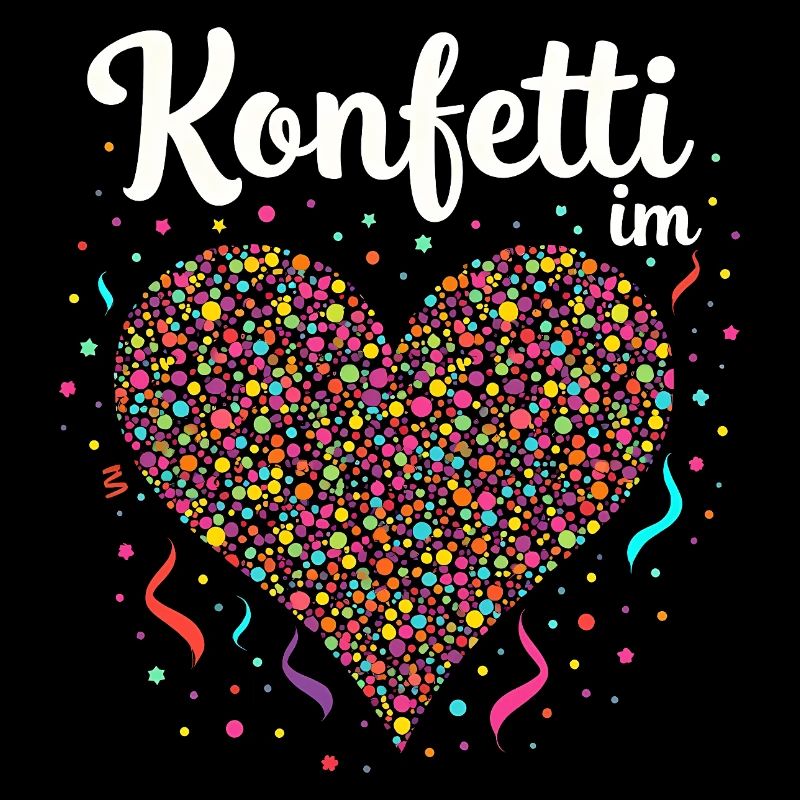 Konfetti im Herzen Karneval Fasching