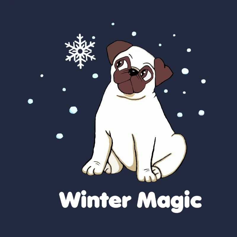 Winterzauber Mops