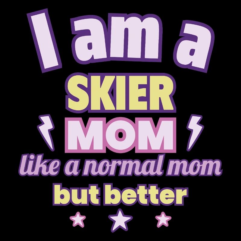 Mutter Skifahrerin, Muttertag Geschenk, Ski