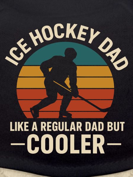 Hockey Dad Retro Sunset Design