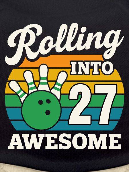 Bowling 27 Birthday Celebration Graphic
