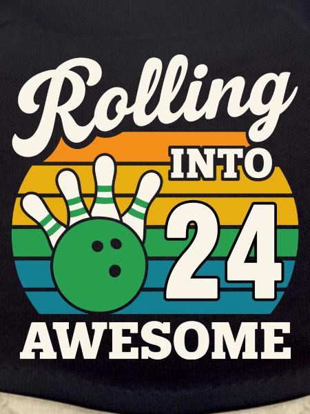 Retro Bowling 24th Birthday Design